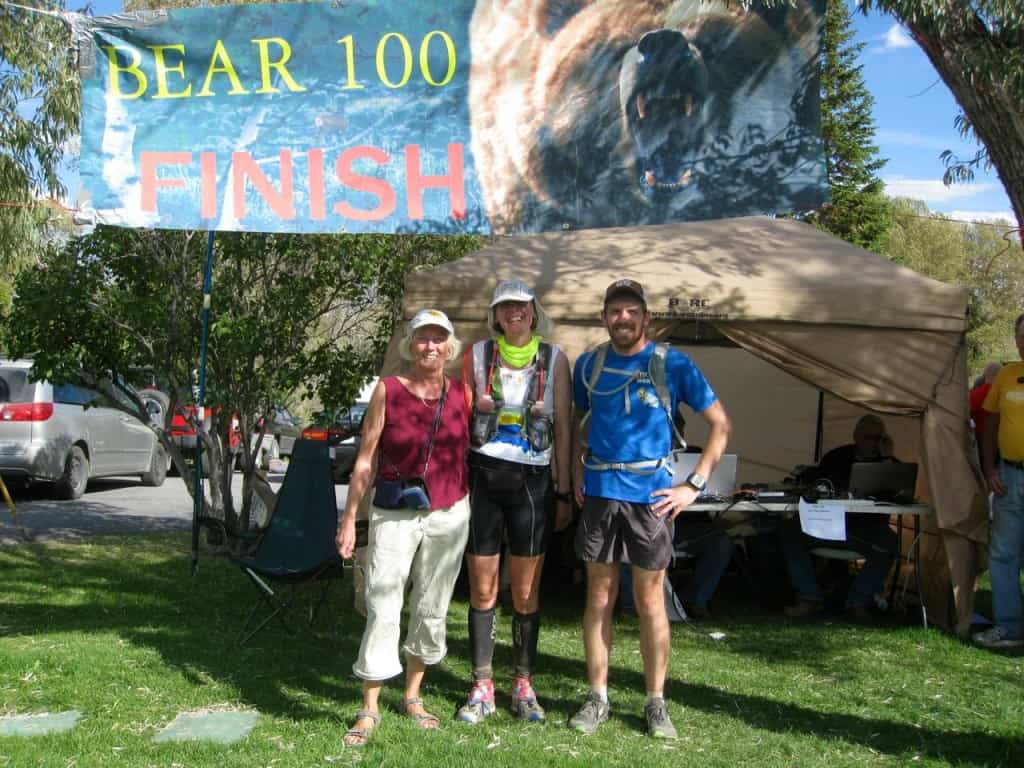 With mom and Joe Furse at the finish