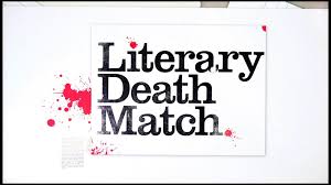 A visual of the Literary Death Match logo, an event that reinvents the Literary Reading, to be held at the San Miguel Writers Conference
